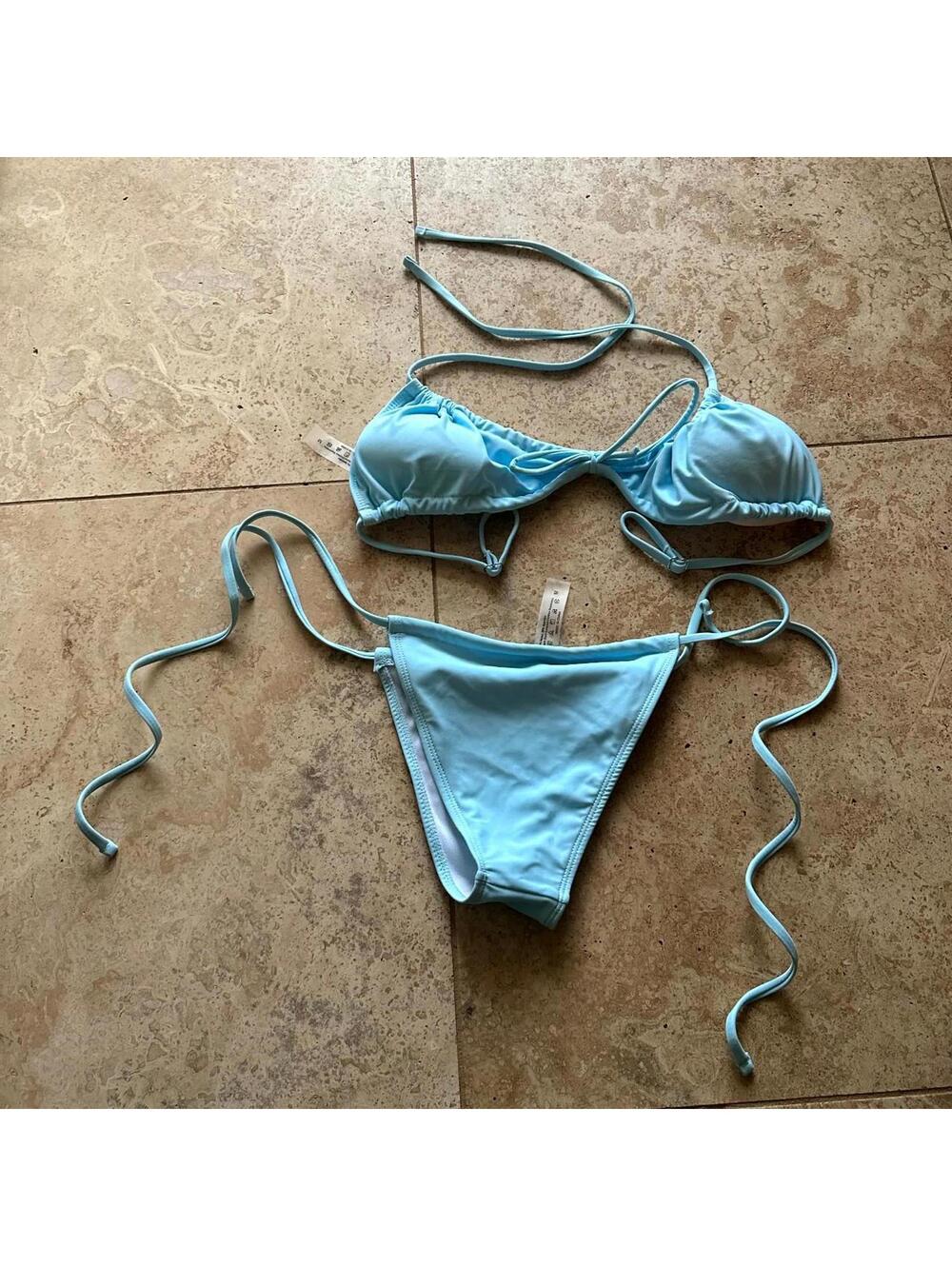 Light Blue Tie-Up Bikini